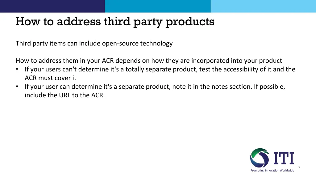 how to address third party products