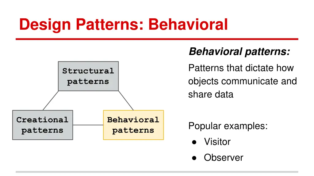 design patterns behavioral