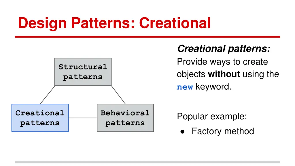 design patterns creational