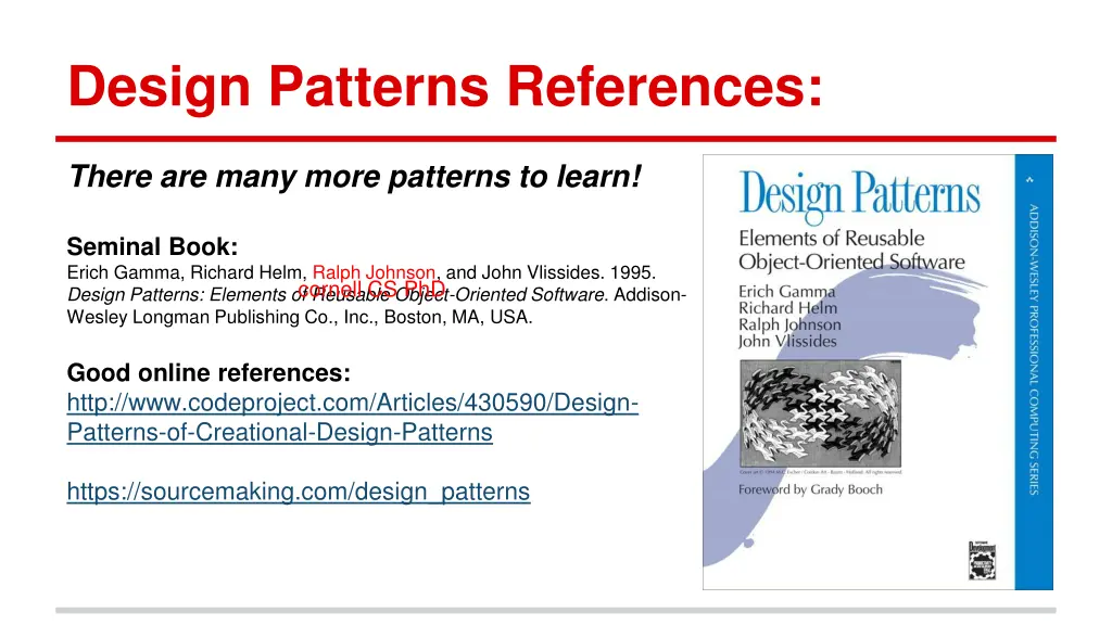 design patterns references