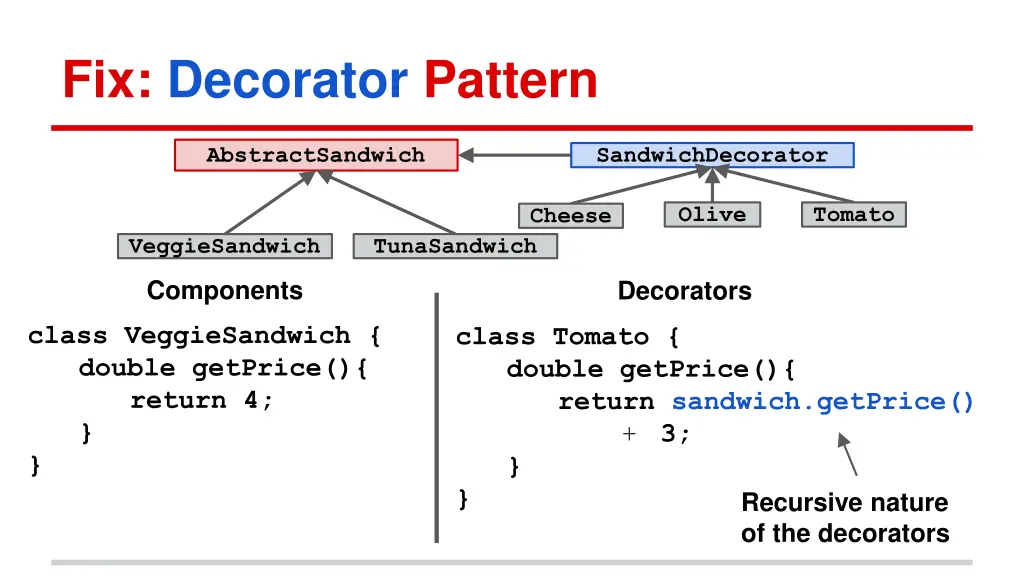 fix decorator pattern 1