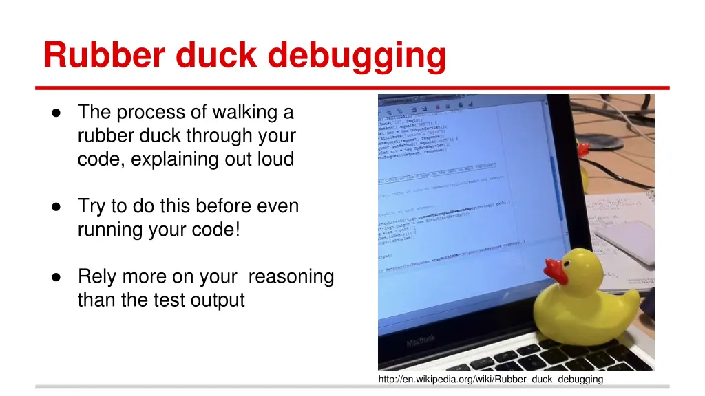 rubber duck debugging