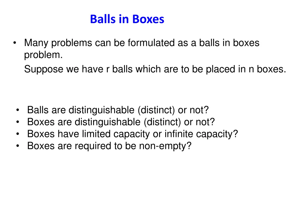 balls in boxes