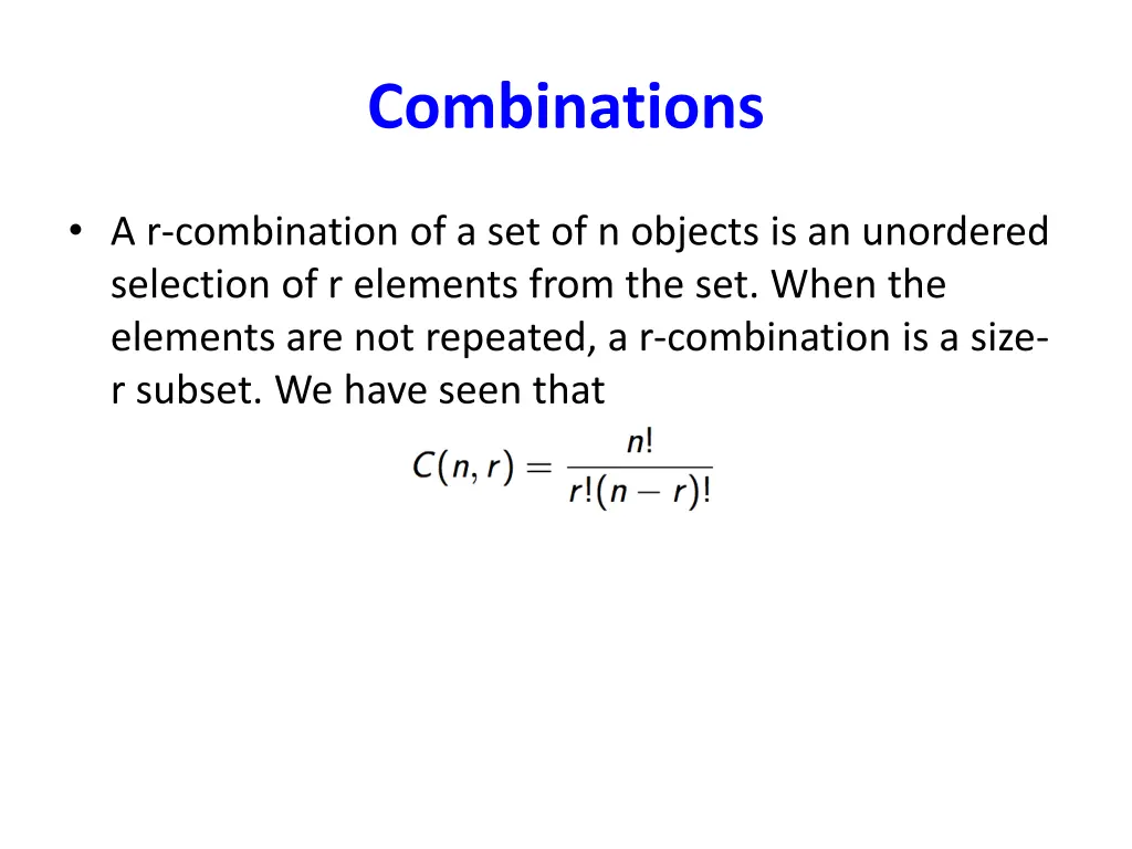 combinations