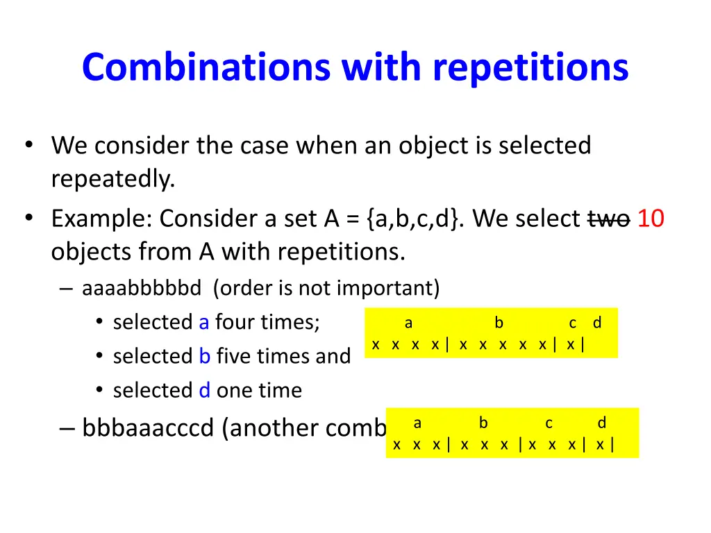 combinations with repetitions 3