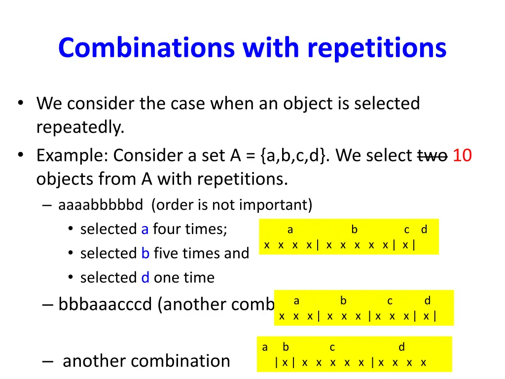 combinations with repetitions 4