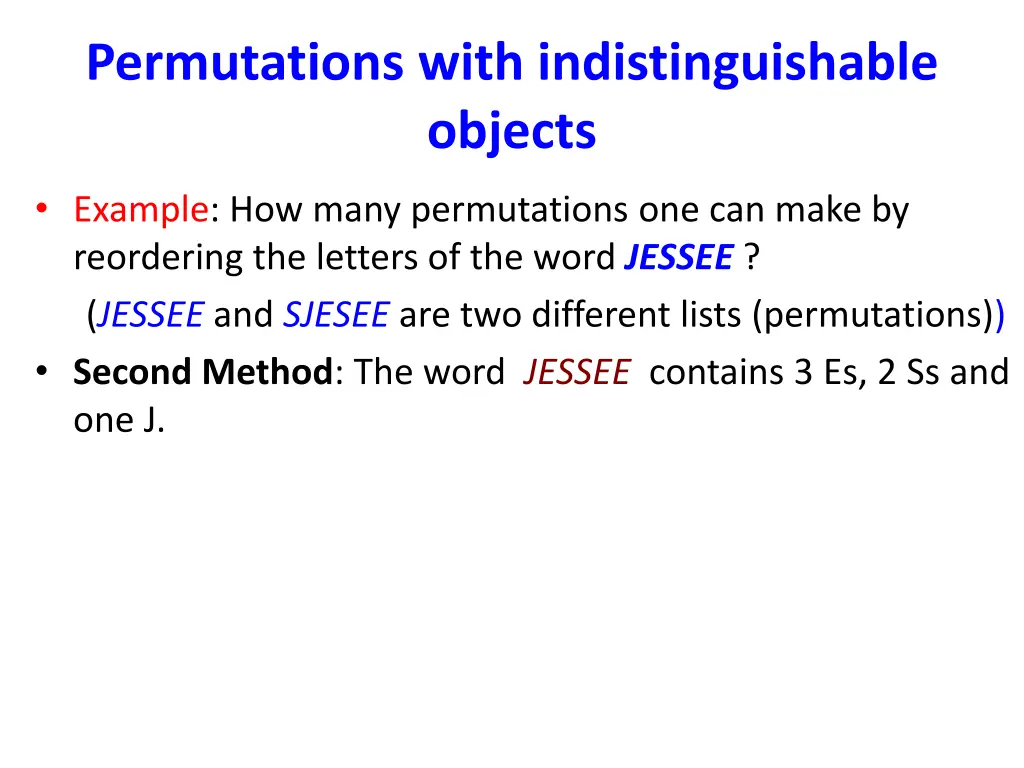 permutations with indistinguishable objects 3