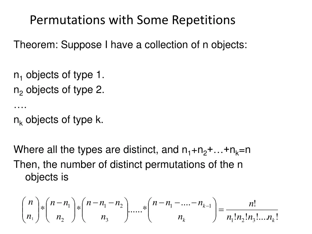 permutations with some repetitions