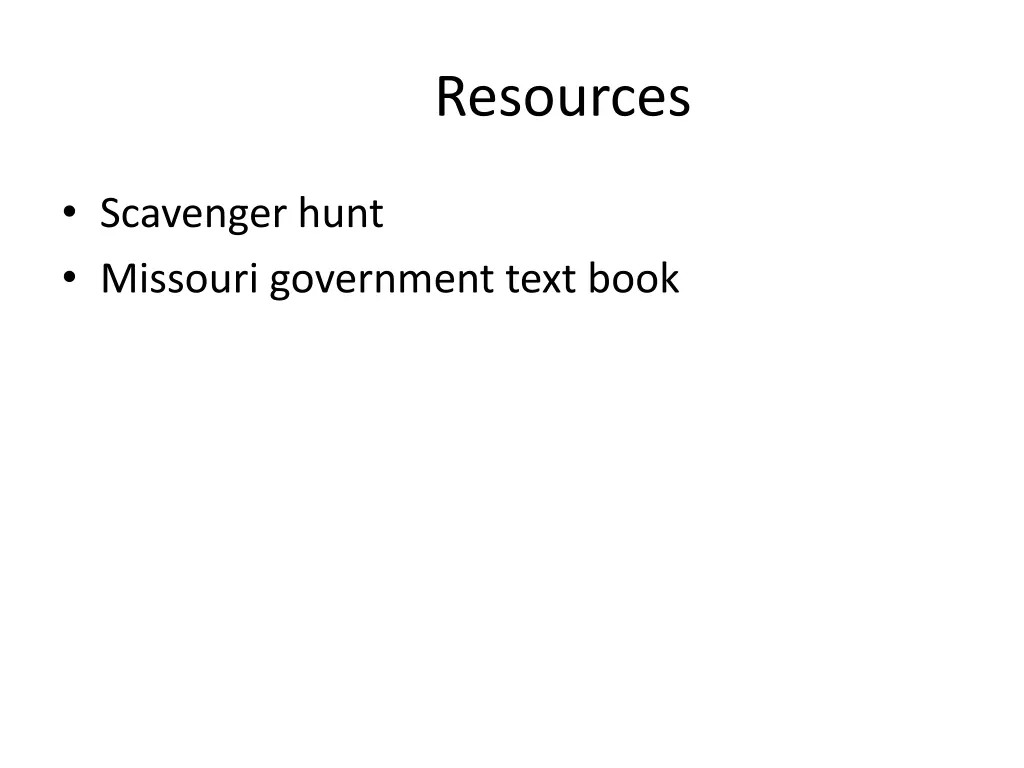 resources