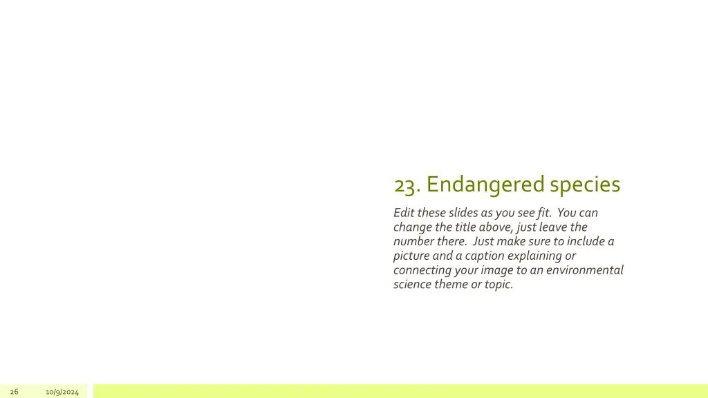 23 endangered species