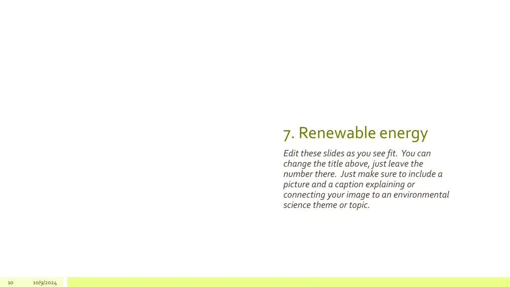 7 renewable energy