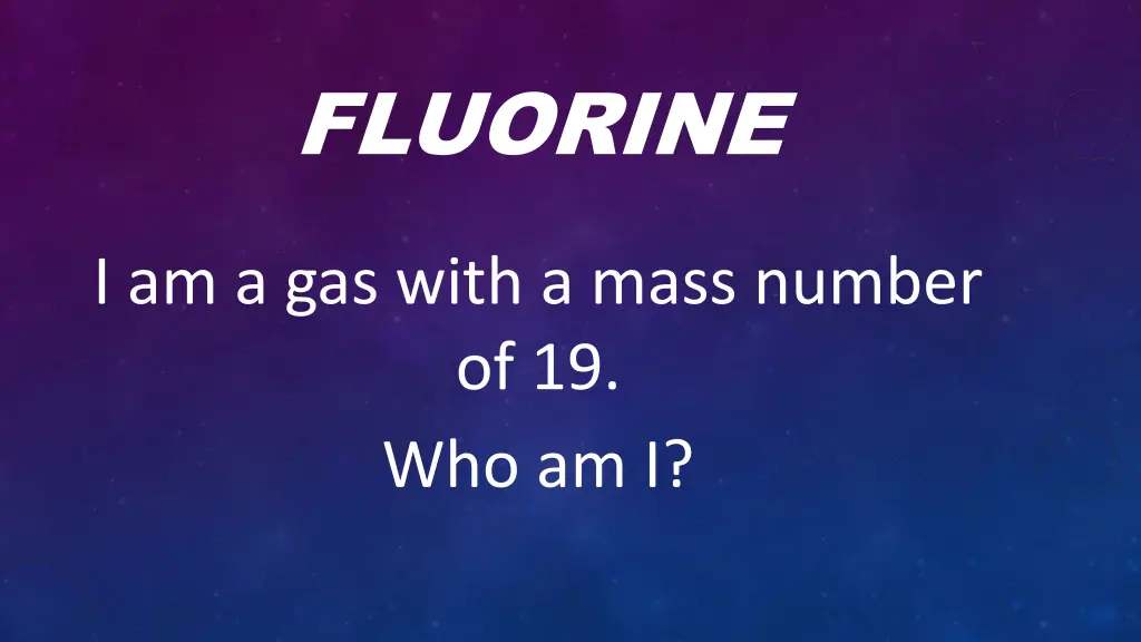 fluorine