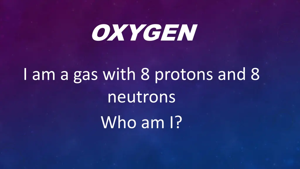 oxygen