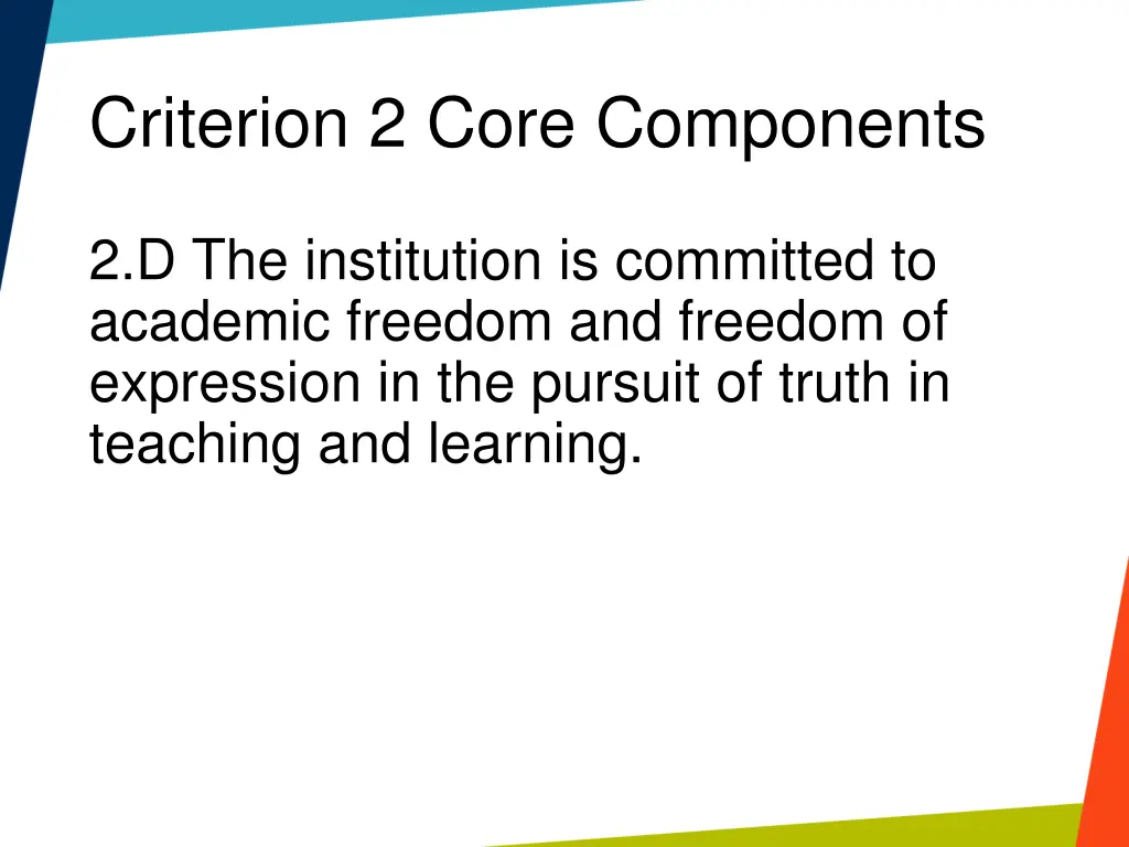 criterion 2 core components 3