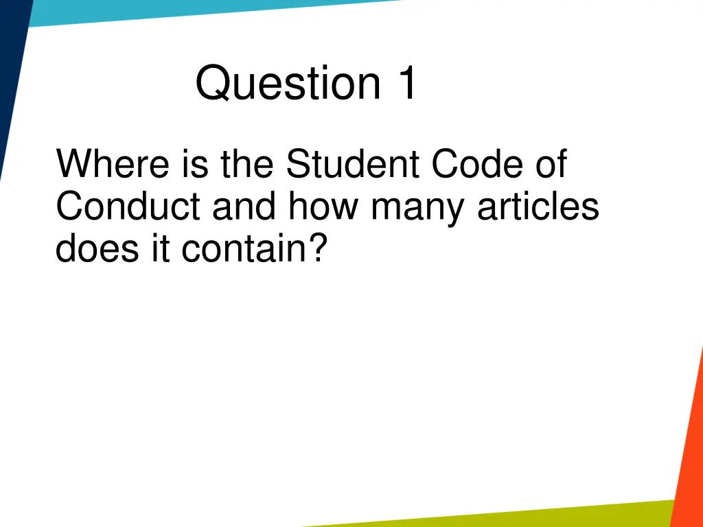 question 1