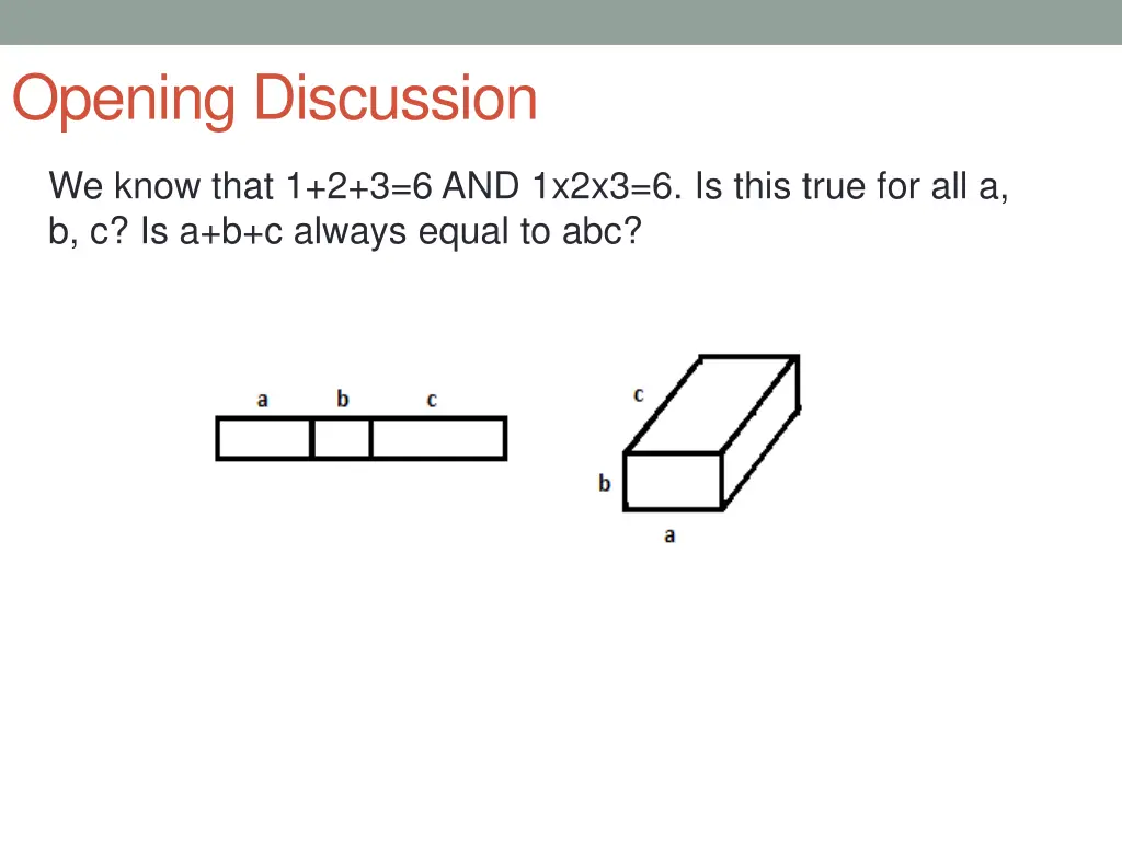 opening discussion