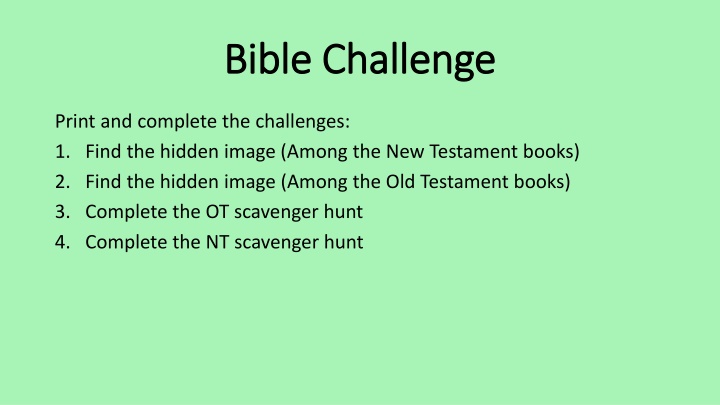 bible challenge bible challenge