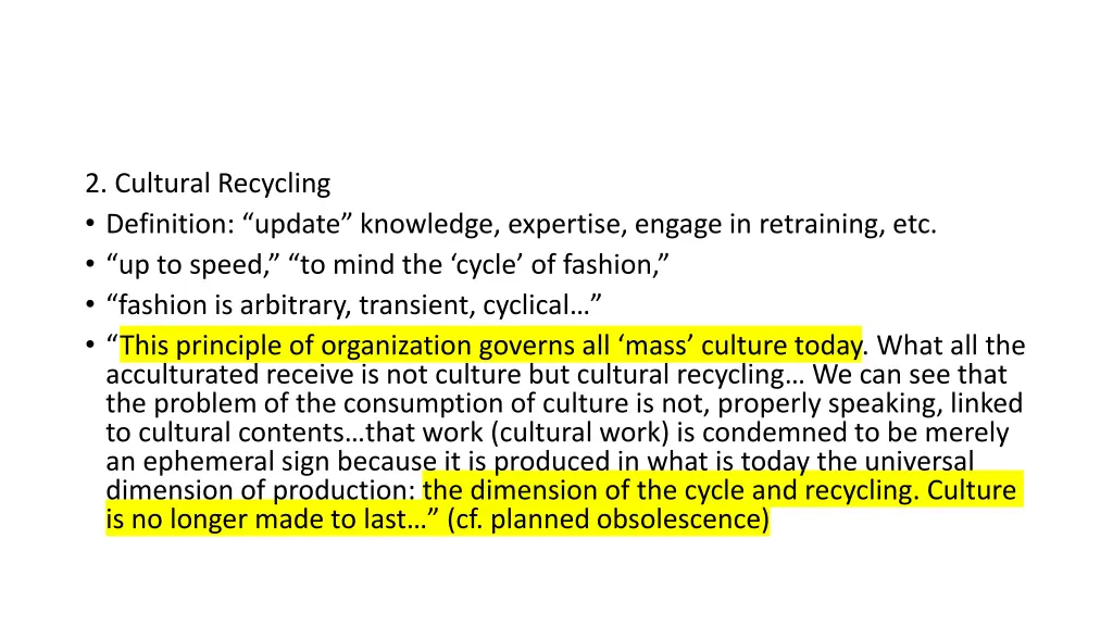 2 cultural recycling definition update knowledge