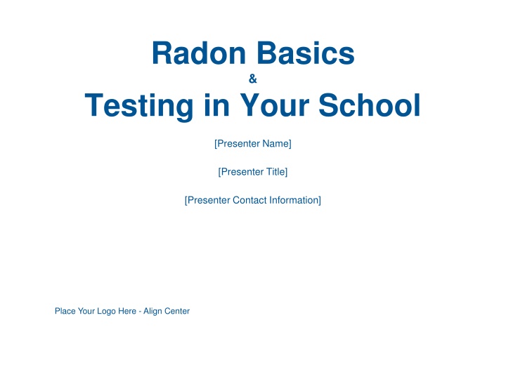 radon basics testing in your school