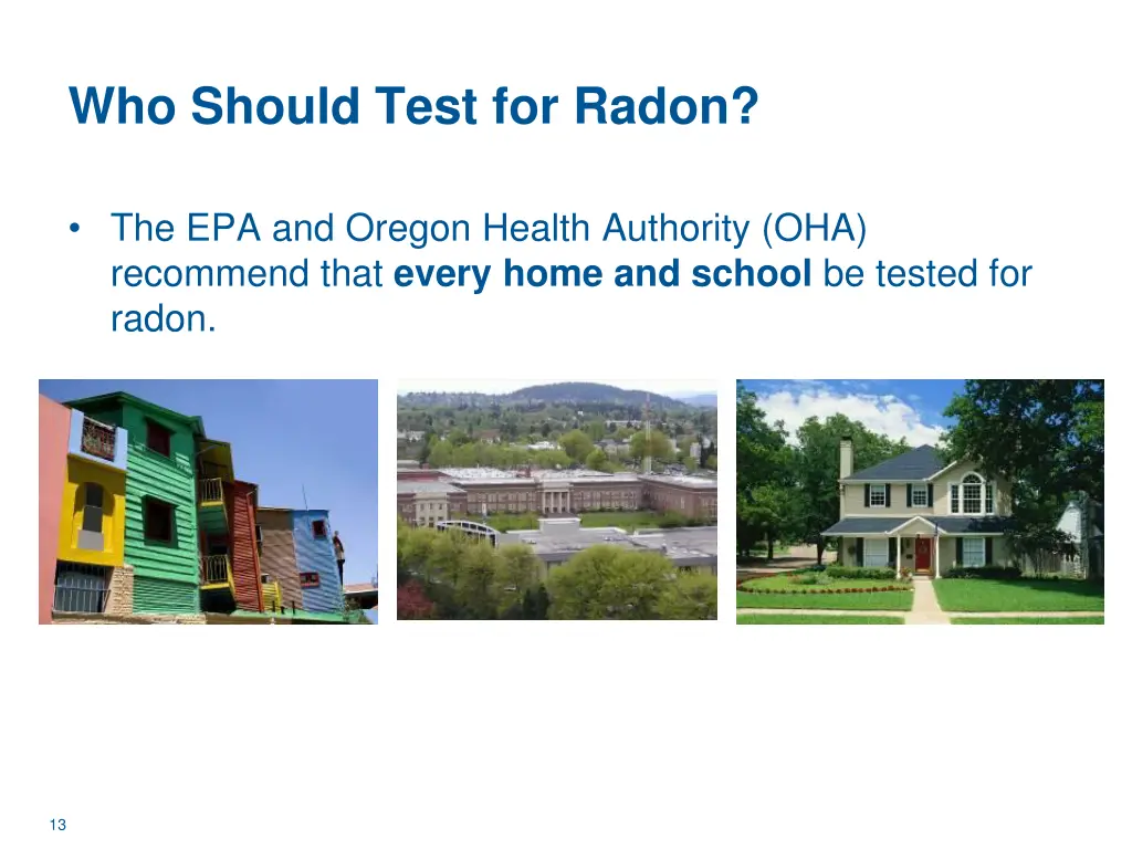 who should test for radon