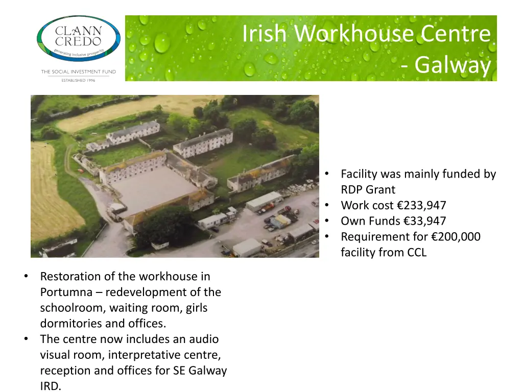 irish workhouse centre