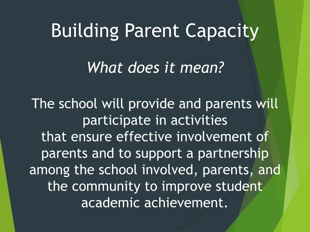 building parent capacity