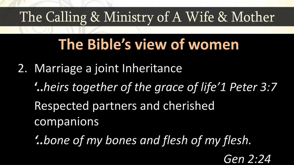 the bible s view of women 1