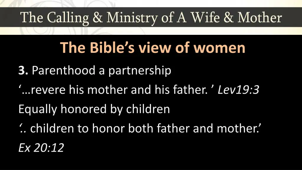 the bible s view of women 2