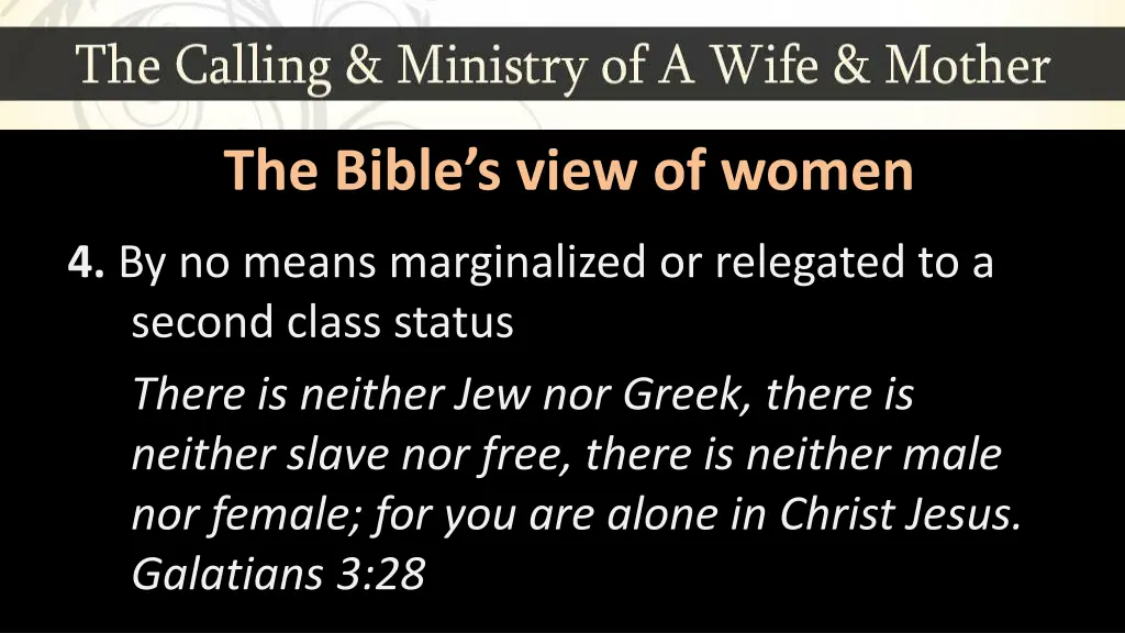 the bible s view of women 3