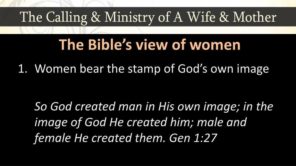 the bible s view of women