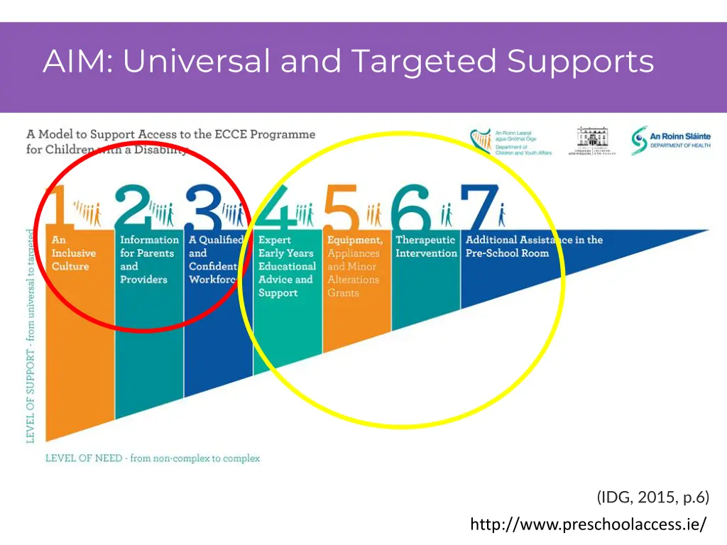 aim universal and targeted supports