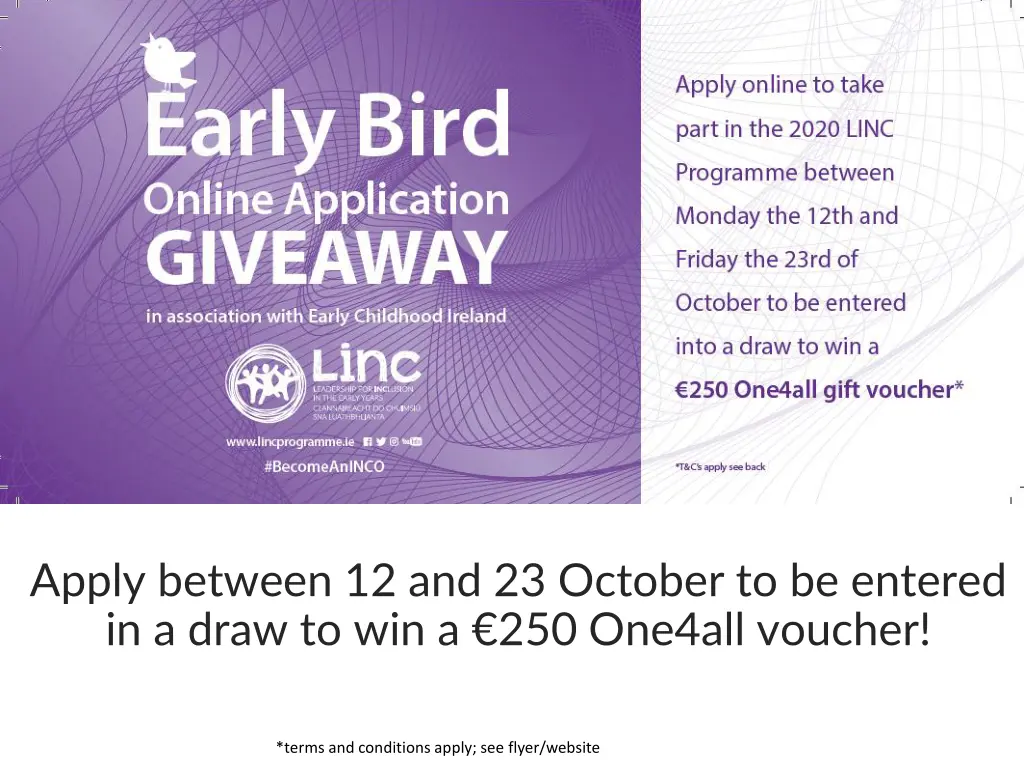 apply between 12 and 23 october to be entered