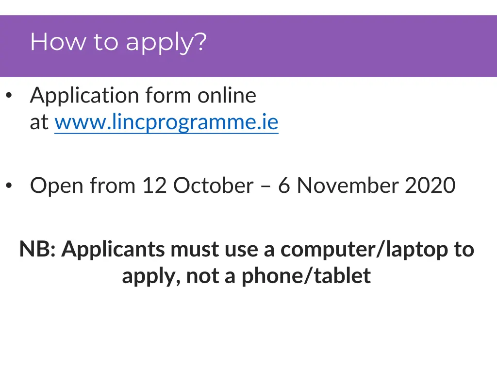 how to apply