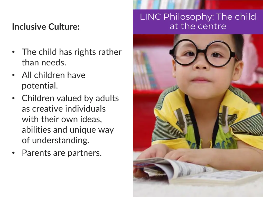 linc philosophy the child at the centre