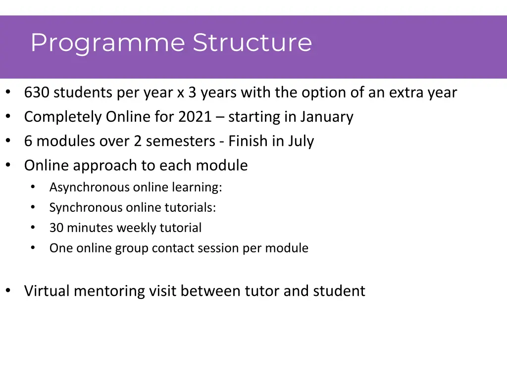 programme structure