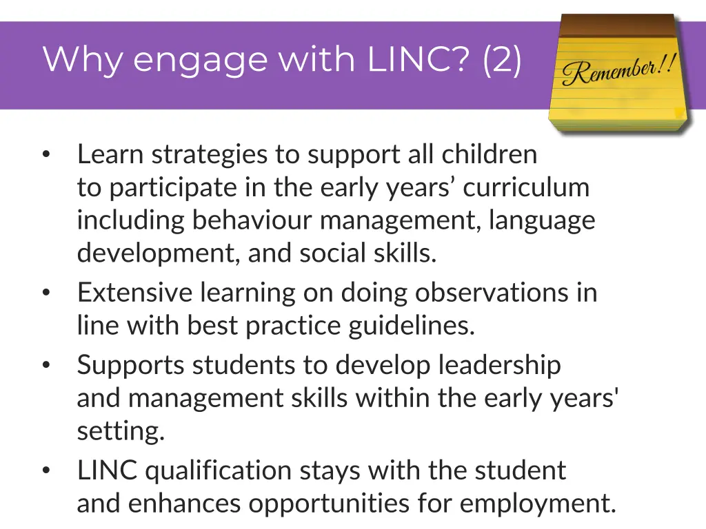 why engage with linc 2