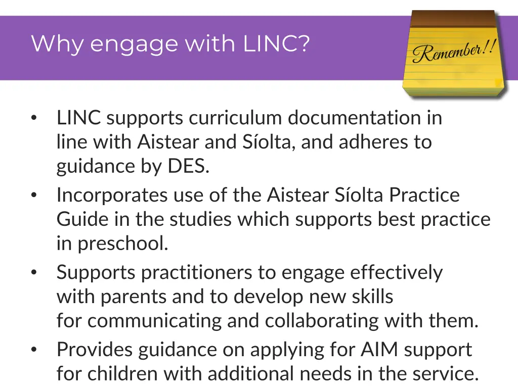 why engage with linc