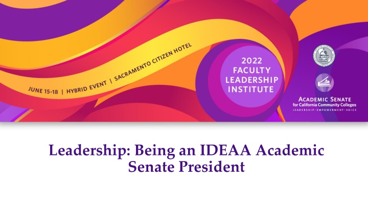 leadership being an ideaa academic senate