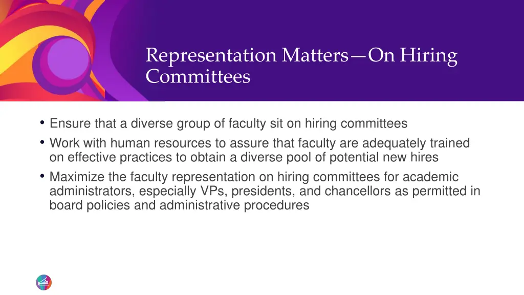 representation matters on hiring committees