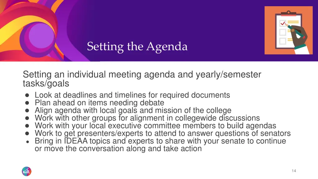 setting the agenda