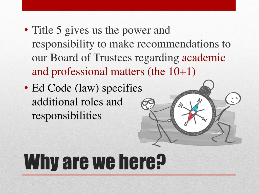 title 5 gives us the power and responsibility