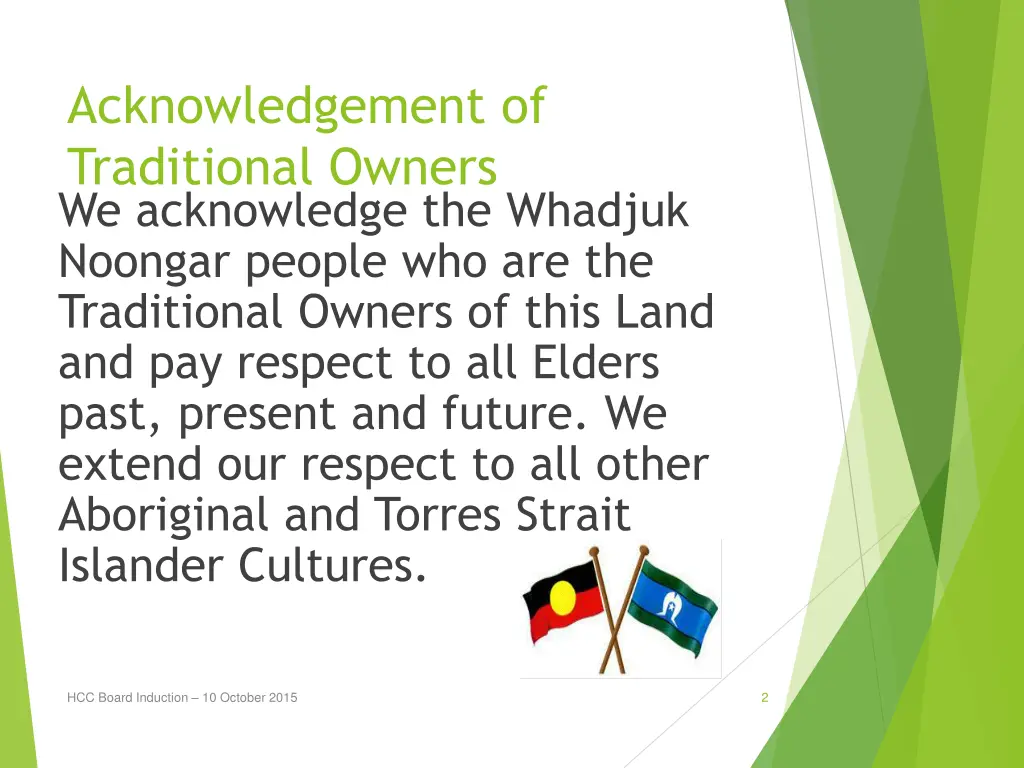 acknowledgement of traditional owners