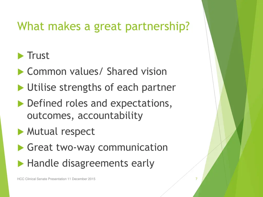 what makes a great partnership