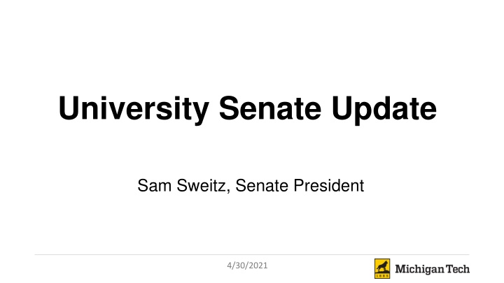 university senate update