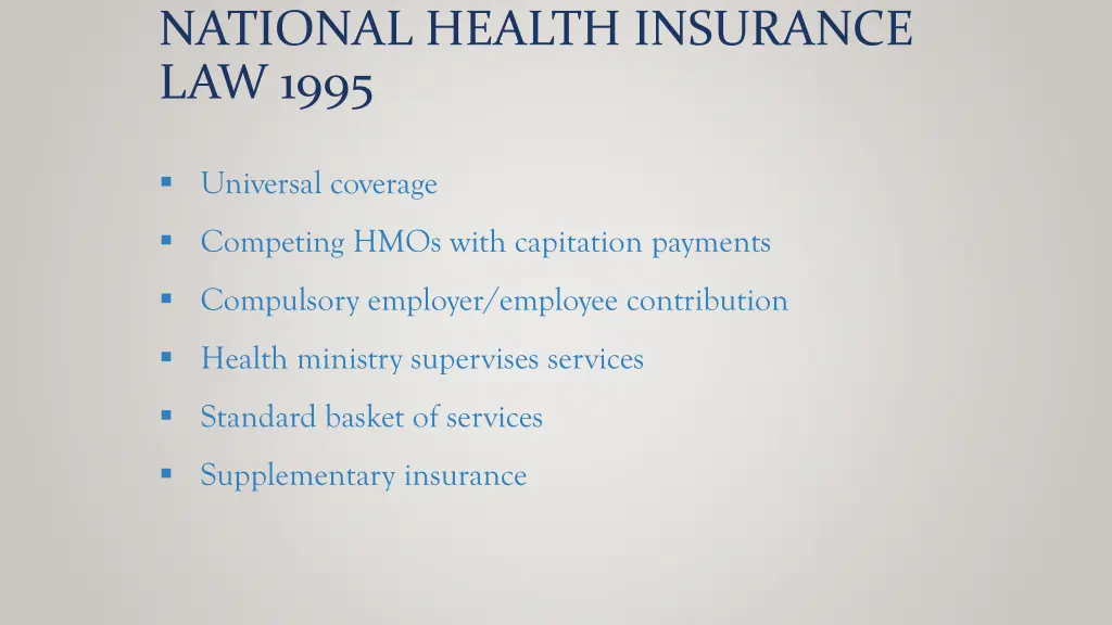 national health insurance law 1995