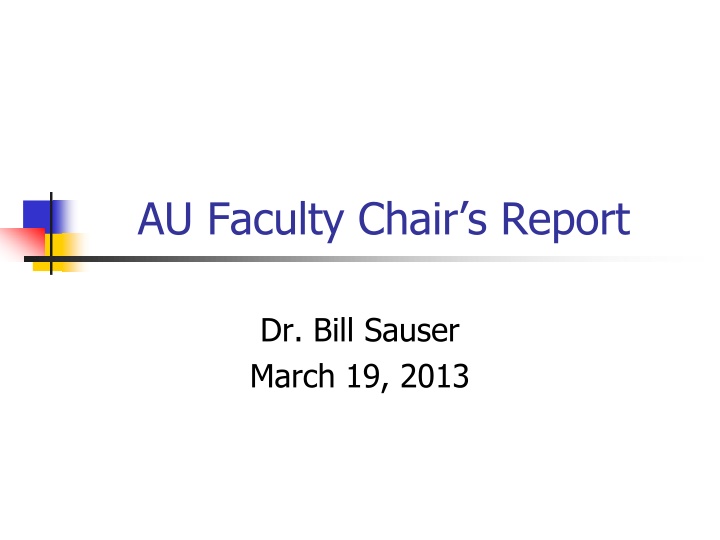 au faculty chair s report