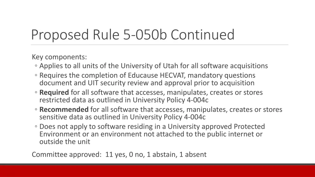 proposed rule 5 050b continued