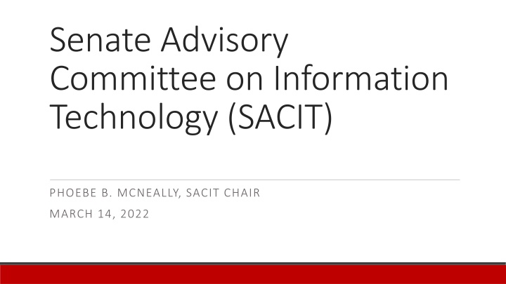 senate advisory committee on information