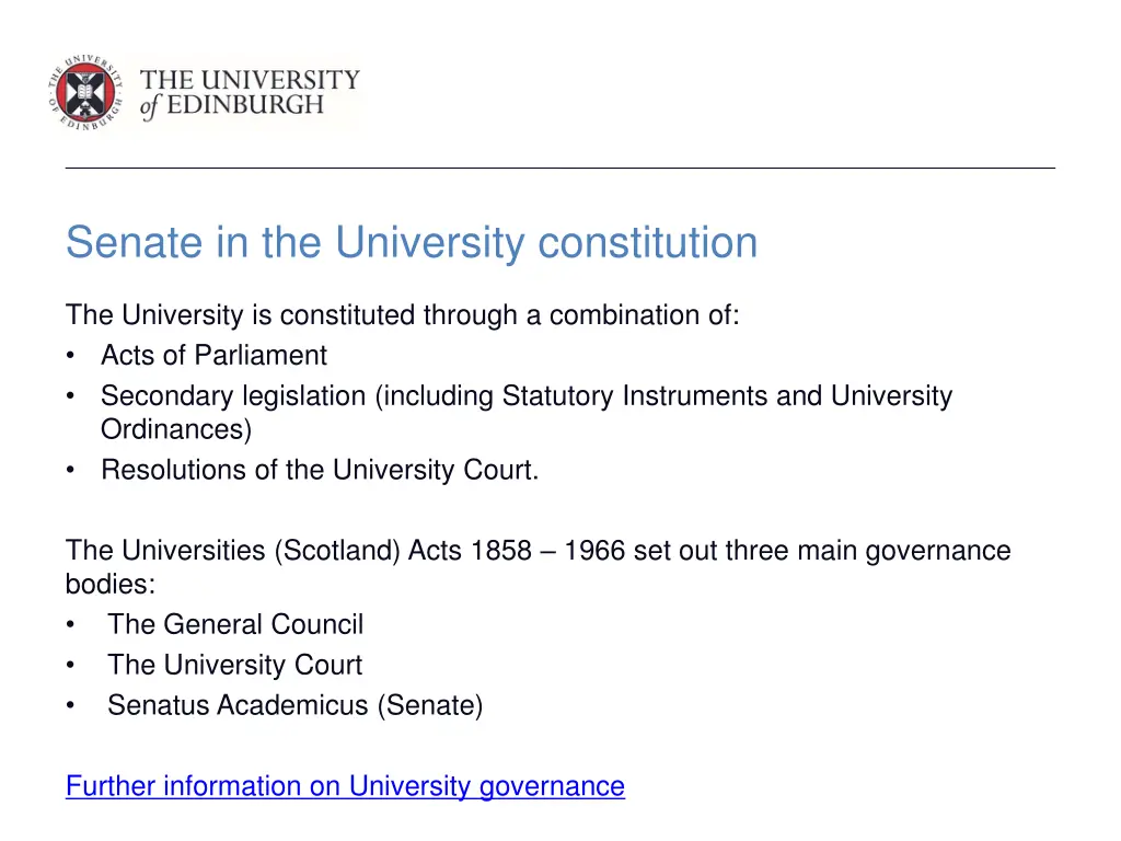 senate in the university constitution