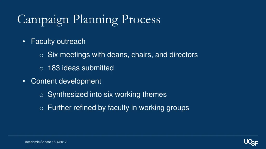 campaign planning process